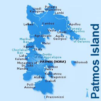 Patmos island Map and Greece and Greek islands Map