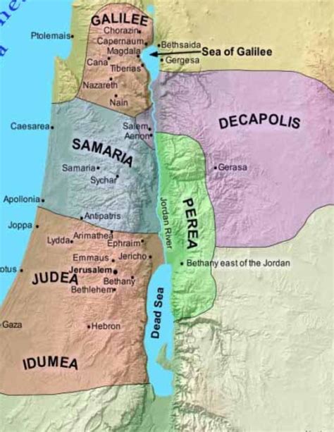 Bible Maps Palestine At The Time Of Jesus 33 Ad Bible - vrogue.co