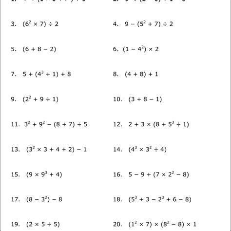 20++ Order Of Operations Worksheet Pdf – Worksheets Decoomo