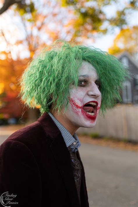 DIY Joker Halloween Costume - Finding Silver Pennies