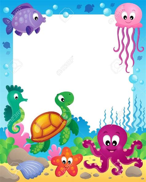 Frame with underwater animals | Animales bajo el agua, Fondo de mar ...