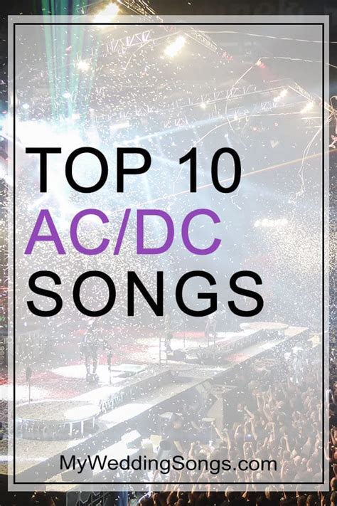 Best AC/DC Songs List - Top 10 | My Wedding Songs