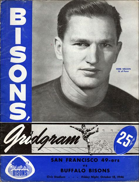 AAFC Program: Buffalo Bisons vs. San Francisco 49ers (October 18, 1946 ...