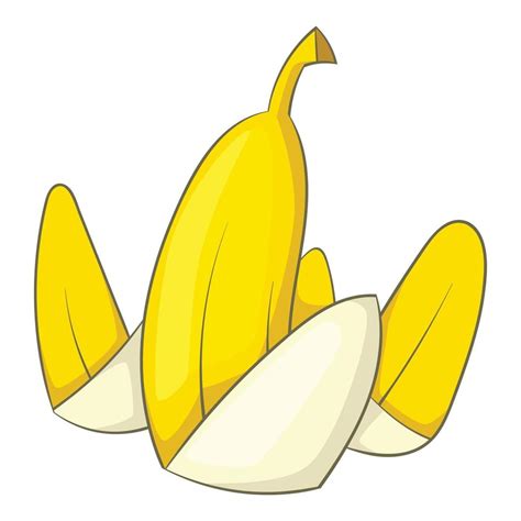 Banana peel icon, cartoon style 15076236 Vector Art at Vecteezy