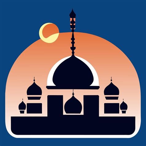 Premium Vector | Vector mosque silhouette timeless islamic symbol art