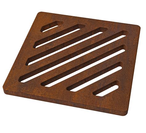 Catalog :: Drain covers, Gully grids :: Corten Steel heavy duty :: 90mm ...