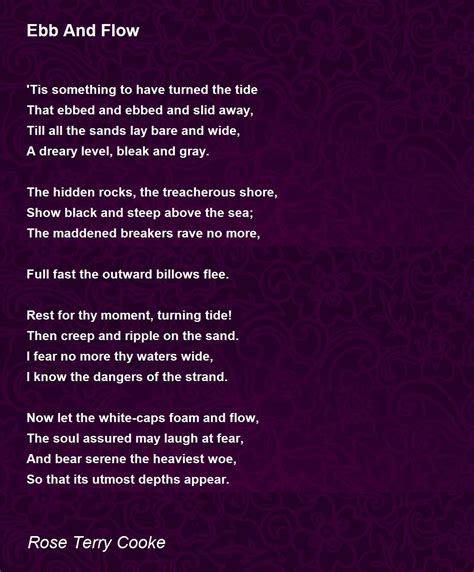 Ebb And Flow - Ebb And Flow Poem by Rose Terry Cooke