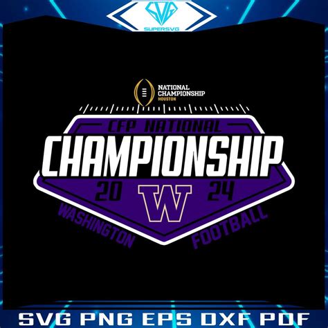 Washington Huskies 2024 CFP National Championship SVG