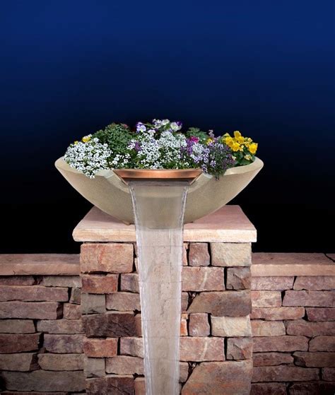 planter and water bowls | Pool planters, Pool water features ...