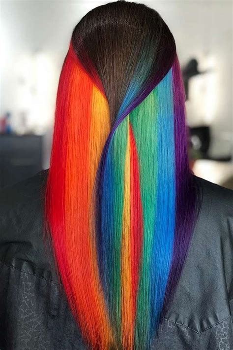 36 Awesome Women Rainbow Hair Colors Ideas Perfect For This Summer ...