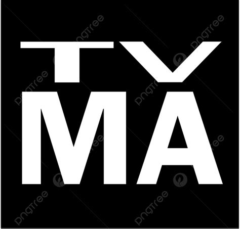 Mas Vector PNG Images, Tv Ma Black And White Sign, Clip, International ...