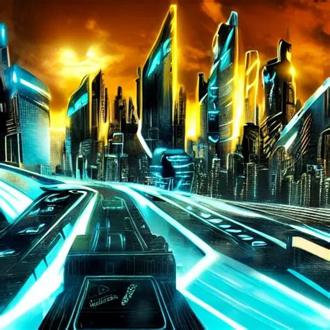 Tron Legacy Cityscape