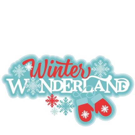 Winter Wonderland Title SVG scrapbook cut file cute clipart files for silhouette cricut pazzles ...