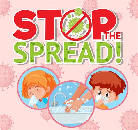 Stop the spread coronavirus poster 967317 Vector Art at Vecteezy