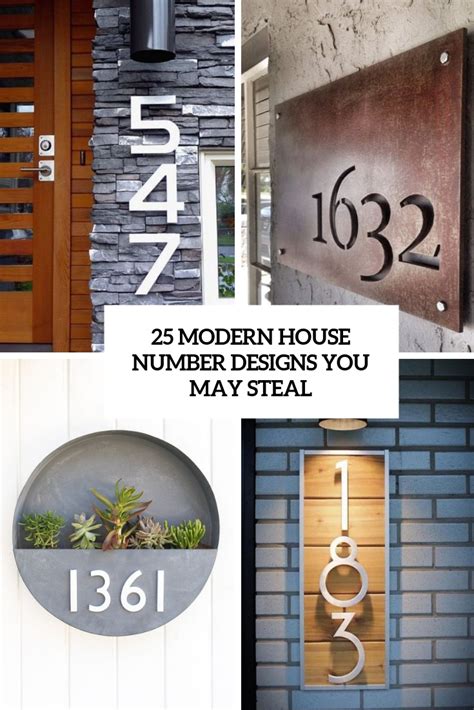 25 Modern House Number Designs You May Steal Digsdigs | Images and Photos finder