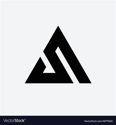 Letter s triangle logo design Royalty Free Vector Image