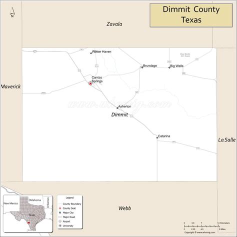 Map of Dimmit County, Texas - Thong Thai Real