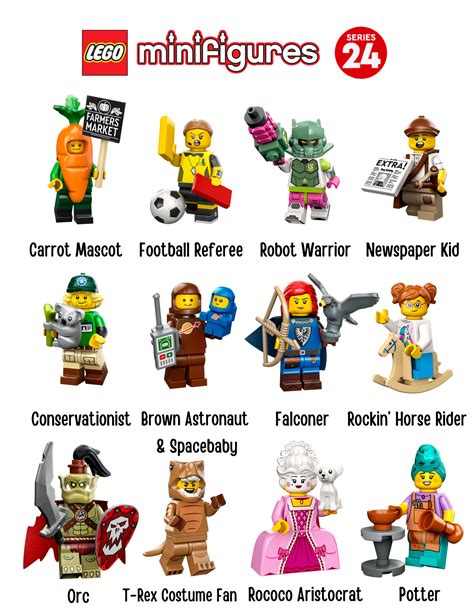 LEGO Minifigures Series 24 officially revealed with 12 new characters ...