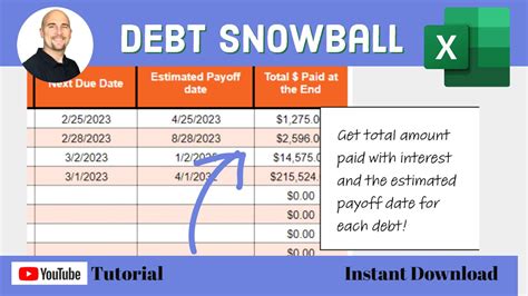 Debt Snowball Excel Version - Etsy