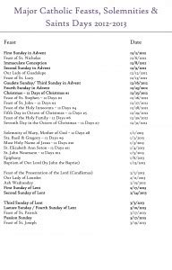 Saint Feast Days Calendar 2022 - January Calendar 2022