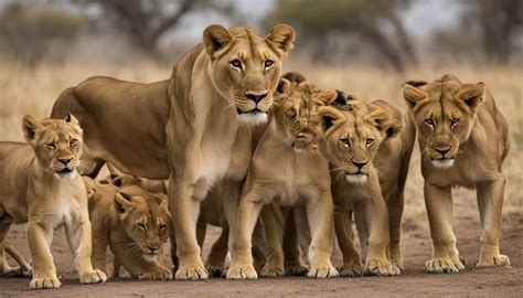 How do lions interact within their social hierarchy?