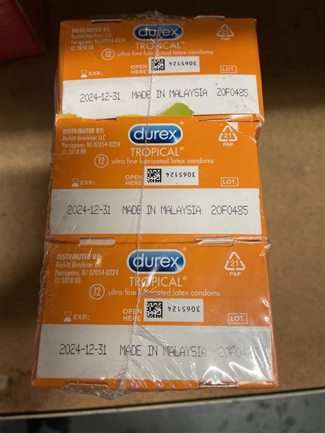 Durex Tropical Flavors Flavored Premium Condoms, 12 ct EXP 12.24 BOX DISTRESSED 302340302777 | eBay