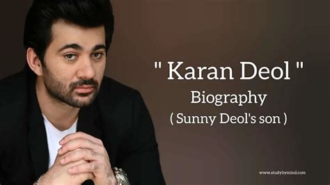 Karan deol biography in english (son of Sunny Deol), Age, Wife name ...