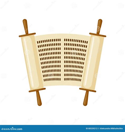 Torah Icon, Flat, Cartoon Style. Scroll Isolated On White Background. Vector Illustration, Clip ...