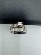 14kt White Gold & Diamond Wedding Band - Aumann Auctions, Inc.