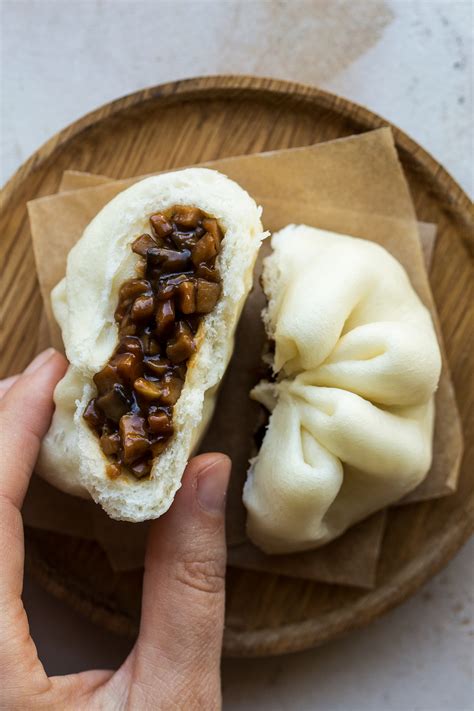 Vegan char siu bao (sticky pork buns) - Lazy Cat Kitchen