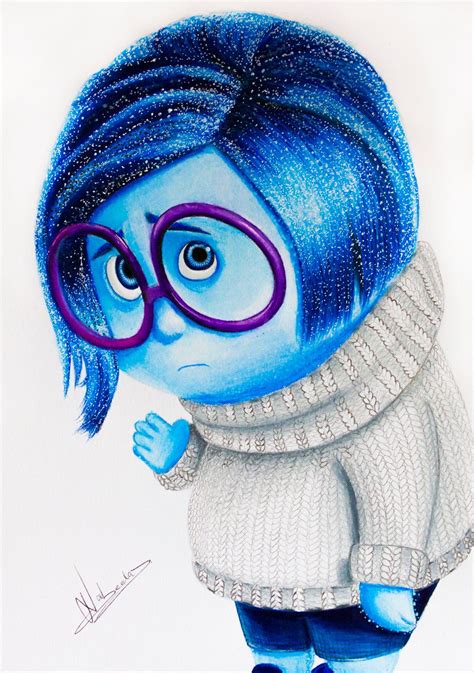 DRAWING SADNESS - INSIDE OUT | Sadness inside out, Drawings, Disney ...