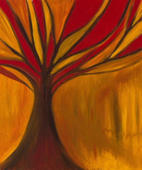 Fire Tree Painting by Jessica Rosen - Fine Art America