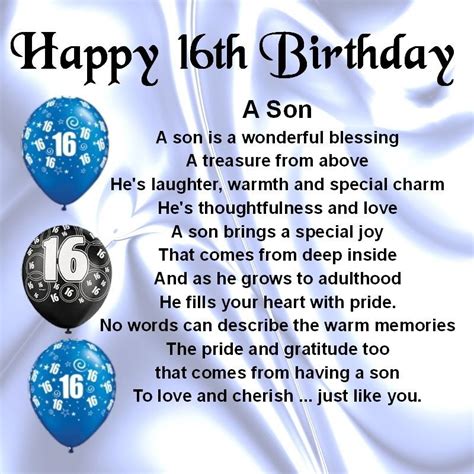 16th birthday images for son, 16th birthday wishes for son, 16th ...