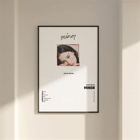 Gracie Abrams Minor Album Cover Poster Wall Art, Gracie Abrams, Minor ...