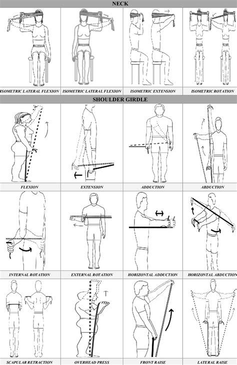 Printable Upper Extremity Theraband Exercises