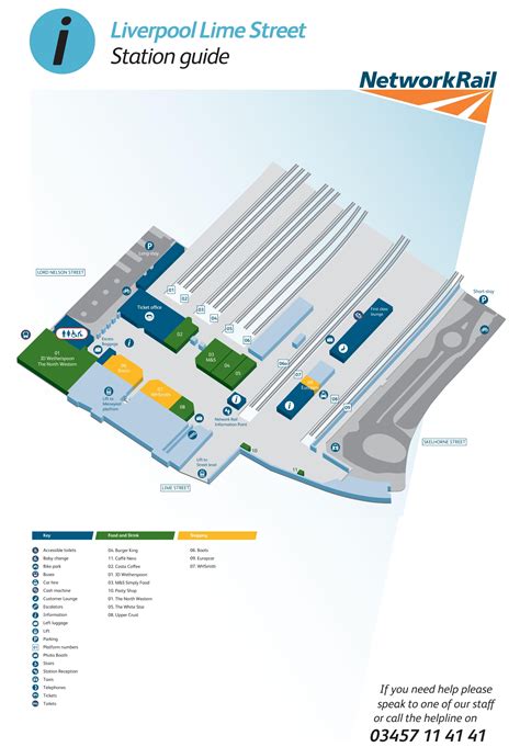 Liverpool Lime Street railway station map - Ontheworldmap.com