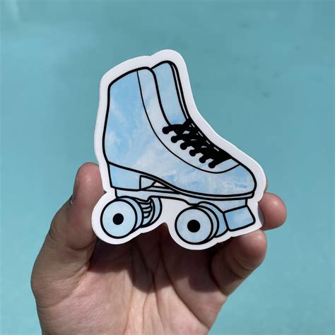 Blue Tie Dye Roller Skate Aesthetic Sticker | Aesthetic stickers, Roller skate, Blue tie dye