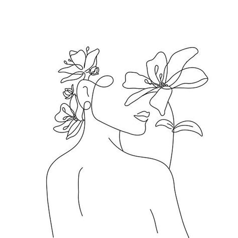 Lady Lily | Line art design, Outline art, Line art tattoos