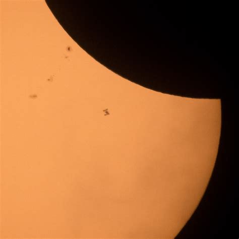 NASA captured photos and video of the ISS 'photobombing' today's solar eclipse: Digital ...