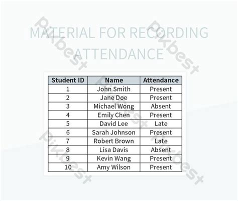 How To Improve Attendance Tracking With Better S Excel | Template Free Download - Pikbest