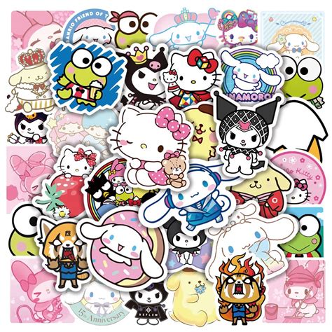 Buy 100pcs Kawaii Sanrio Stickers | Hello Kitty Stickers and Friends, My Melody and Kuromi ...