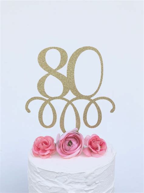 Baking Accs. & Cake Decorating 80th Cake Topper,80 Topper,Glitter 80 Cake Topper Eighty Cake ...