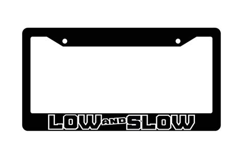 Low and Slow Black Plastic License Plate Frame JDM - Walmart.com