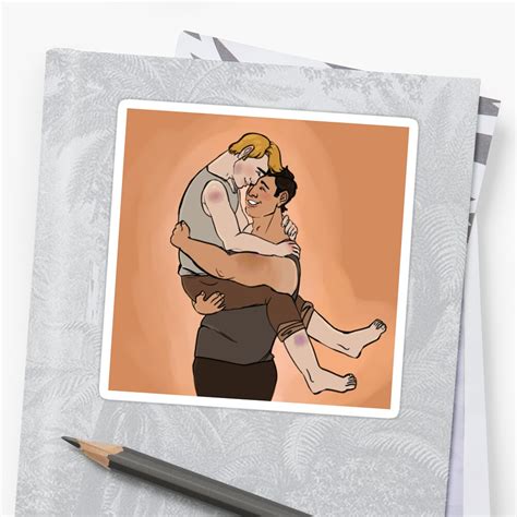 "hugs" Sticker by foxyprints | Redbubble