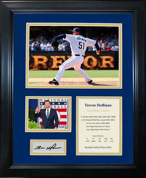 Framed Trevor Hoffman Hall of Fame Facsimile Laser Engraved Signature ...