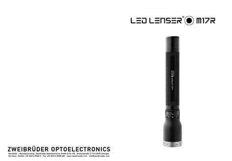 LED LENSER M17R-850 USER MANUAL Pdf Download | ManualsLib