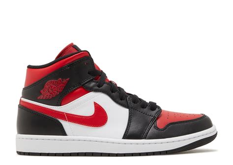 Air Jordan 1 Mid 'Bred Toe' - Air Jordan - 554724 079 - black/white ...