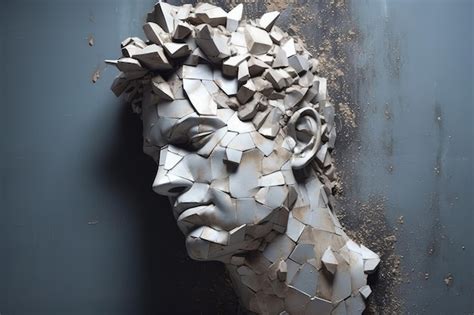 Premium AI Image | A sculpture of a man's head