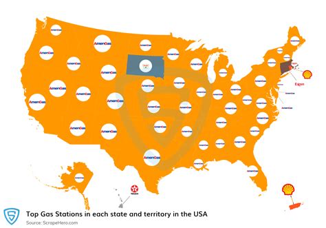 Map Of The Largest Gas Stations In Each US State In 2024