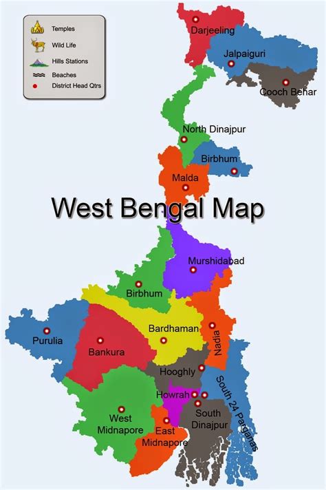 West Bengal Map With Coordinates